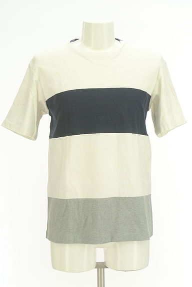 TAKEO KIKUCHI（タケオキクチ）の古着「接触冷感配色ボーダーTシャツ（ニット）」大画像１へ