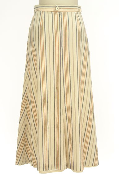 SLOBE IENA（スローブイエナ）の古着「マルチストライプコットンリネンロングスカート（ロングスカート・マキシスカート）」大画像２へ