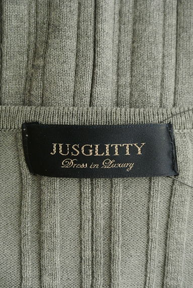 JUSGLITTY（ジャスグリッティー）の古着「花刺繍入りリブニット（ニット）」大画像６へ