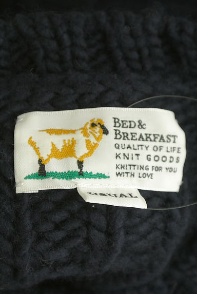 bed&breakfast（ベッドアンドブレックファスト）の古着「ドロップショルダーチェック編みニットトップス（セーター）」大画像６へ