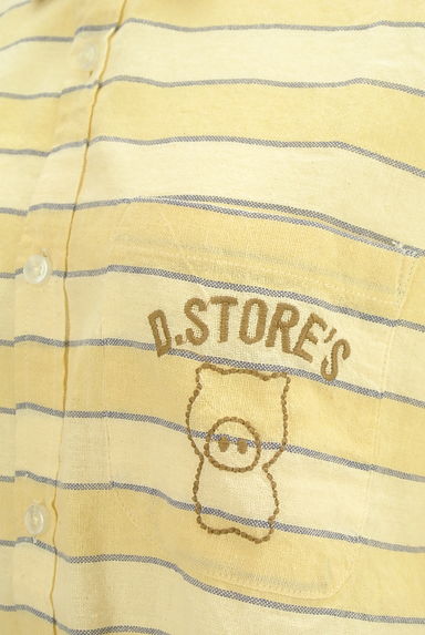 drug store's（ドラッグストアーズ）の古着「刺繍入りボーダーシャツ（カジュアルシャツ）」大画像４へ