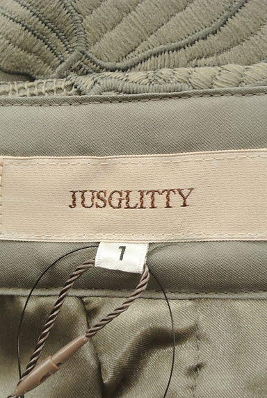 JUSGLITTY（ジャスグリッティー）の古着「花柄刺繍レースミモレタイトスカート（ロングスカート・マキシスカート）」大画像６へ