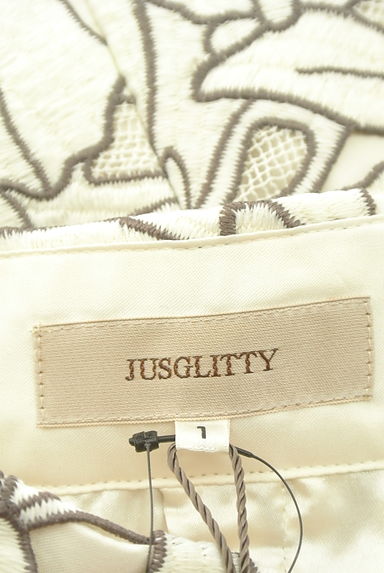 JUSGLITTY（ジャスグリッティー）の古着「ミモレ丈花柄刺繍レースタイトスカート（ロングスカート・マキシスカート）」大画像６へ