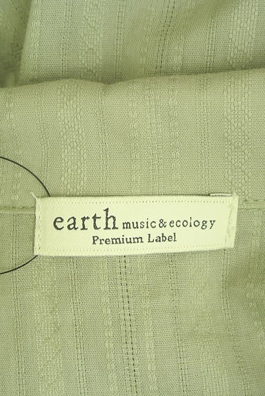 earth music&ecology（アースミュージック＆エコロジー）の古着「パフスリーブストライプドビー織ロングワンピ（ワンピース・チュニック）」大画像６へ