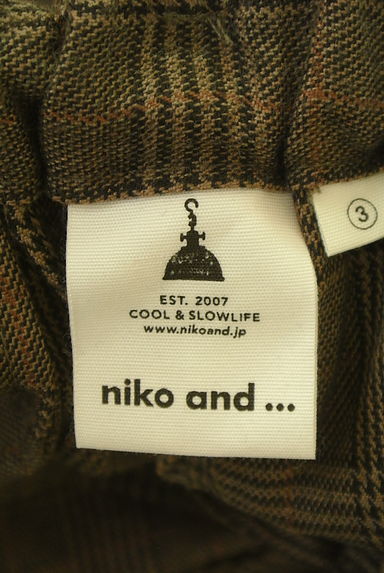 niko and...（ニコ アンド）の古着「ベルト付きグレンチェック柄テーパードパンツ（パンツ）」大画像６へ