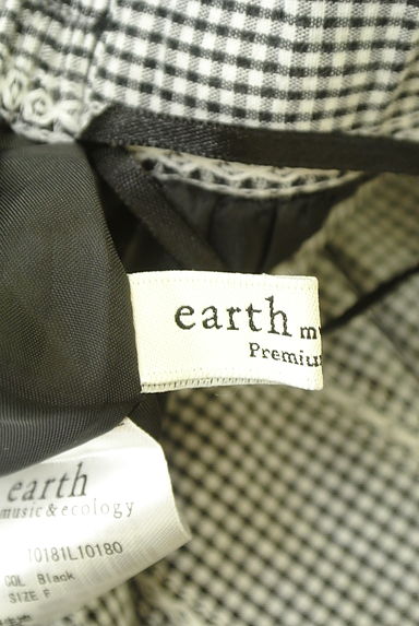 earth music&ecology（アースミュージック＆エコロジー）の古着「刺繍レースラインチェック柄ミモレスカート（ロングスカート・マキシスカート）」大画像６へ
