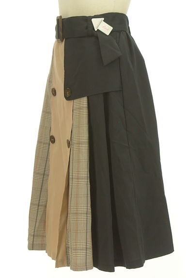 axes femme（アクシーズファム）の古着「ベルト付き配色ミディスカート（スカート）」大画像４へ