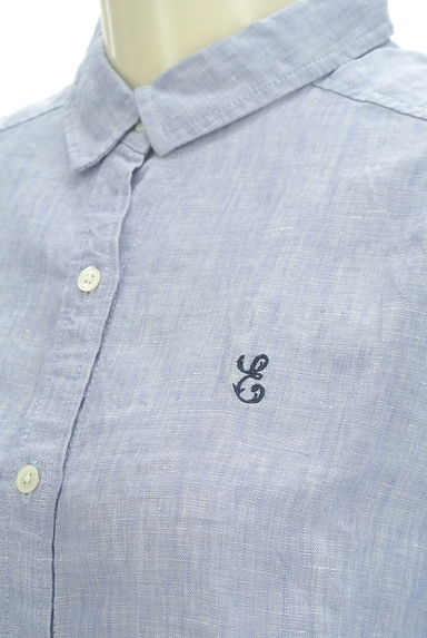 SM2（サマンサモスモス）の古着「ワンポイント刺繍リネンシャツ（カジュアルシャツ）」大画像４へ