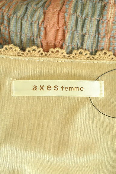 axes femme（アクシーズファム）の古着「バックリボンロマンティック膝丈ワンピース（ワンピース・チュニック）」大画像６へ