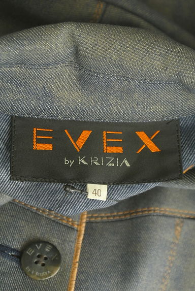 EVEX by KRIZIA（エヴェックス バイ クリツィア）の古着「ベルト付きパイピングミドルブルゾン（ブルゾン・スタジャン）」大画像６へ