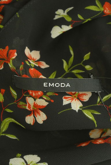 EMODA（エモダ）の古着「レースアップ花柄シアーロングワンピース（ワンピース・チュニック）」大画像６へ