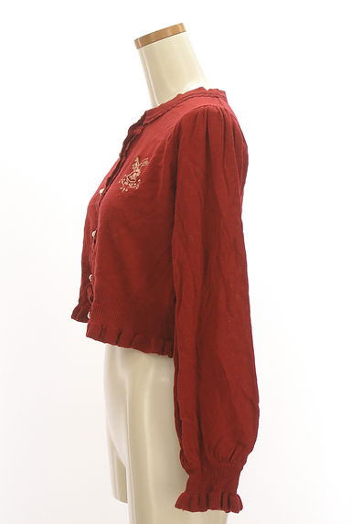 axes femme（アクシーズファム）の古着「うさぎワンポイント刺繍ボリューム袖ニットカーデ（カーディガン・ボレロ）」大画像３へ