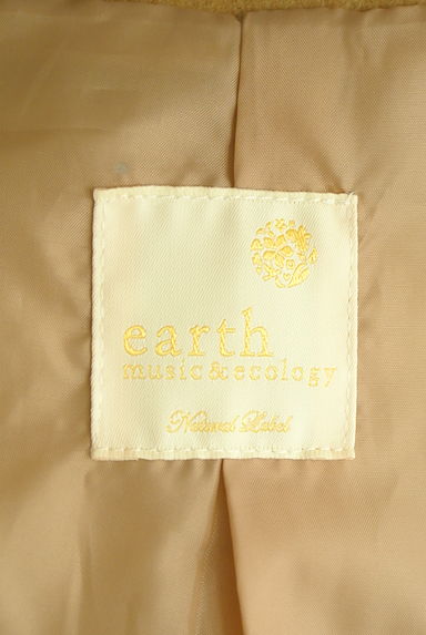 earth music&ecology（アースミュージック＆エコロジー）の古着「ノーカラー起毛ロングコート（コート）」大画像６へ