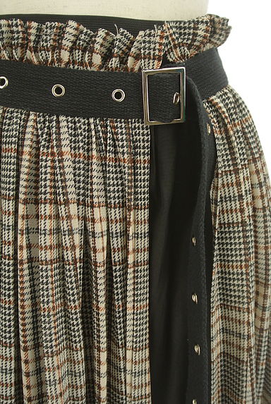 ROSE BUD（ローズバッド）の古着「ベルトドッキングチュールロングラップスカート（ロングスカート・マキシスカート）」大画像４へ