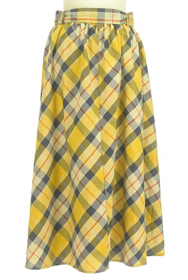 Couture Brooch（クチュールブローチ）の古着「ベルト付きチェック柄ロングスカート（ロングスカート・マキシスカート）」大画像２へ