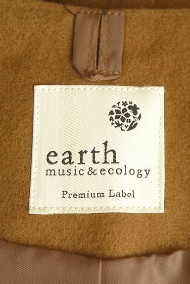 earth music&ecology（アースミュージック＆エコロジー）の古着「ファーフードノーカラーロングコート（コート）」大画像６へ