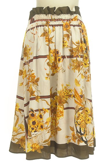 KATHARINE ROSS（キャサリンロス）の古着「ハイウエスト花柄フレアスカート（ロングスカート・マキシスカート）」大画像２へ
