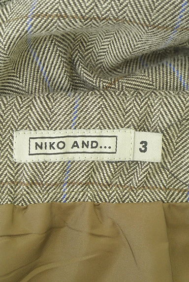 niko and...（ニコ アンド）の古着「チェック柄起毛ロングタイトスカート（ロングスカート・マキシスカート）」大画像６へ