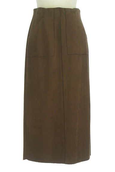 NOLLEY'S sophi（ノーリーズソフィ）の古着「スウェードライクロングスカート（ロングスカート・マキシスカート）」大画像１へ