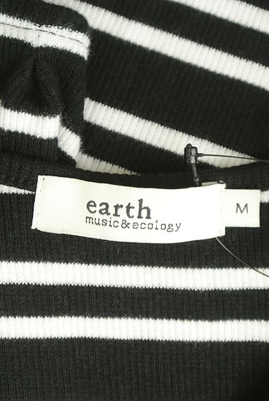 earth music&ecology（アースミュージック＆エコロジー）の古着「パフスリーブボーダートップス（カットソー・プルオーバー）」大画像６へ
