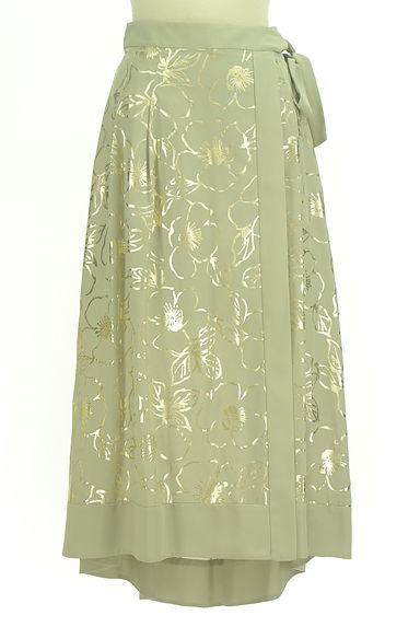Lily Brown（リリーブラウン）の古着「ラメ箔花柄ロングスカート（ロングスカート・マキシスカート）」大画像１へ