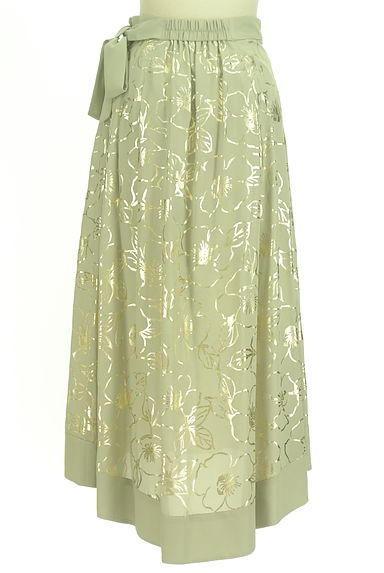 Lily Brown（リリーブラウン）の古着「ラメ箔花柄ロングスカート（ロングスカート・マキシスカート）」大画像２へ