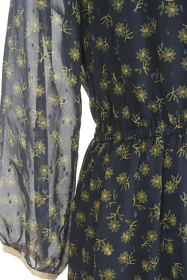 Couture Brooch（クチュールブローチ）の古着「花柄×ラメドットロングシフォンワンピース（ワンピース・チュニック）」大画像５へ