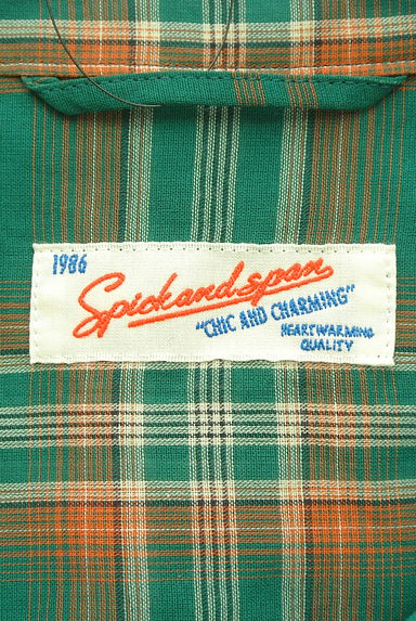 Spick and Span（スピック＆スパン）の古着「ビッグシルエットチェック柄シアーシャツ（ブラウス）」大画像６へ