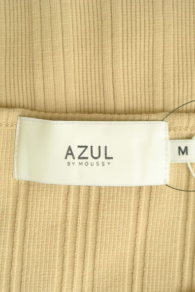 AZUL by moussy（アズールバイマウジー）の古着「レースアップキーネックリブカットソー（カットソー・プルオーバー）」大画像６へ
