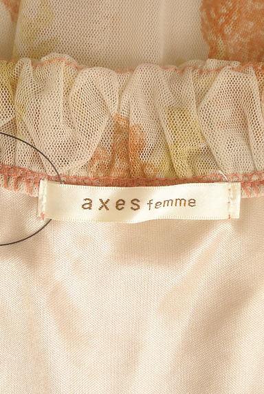 axes femme（アクシーズファム）の古着「花柄チュールノースリワンピース（ワンピース・チュニック）」大画像６へ