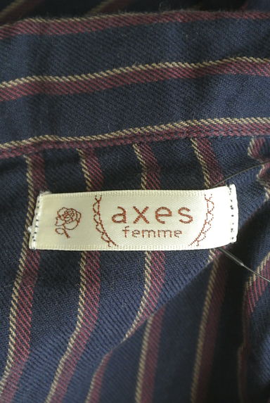 axes femme（アクシーズファム）の古着「ストライプ柄リボンタイブラウス（ブラウス）」大画像６へ