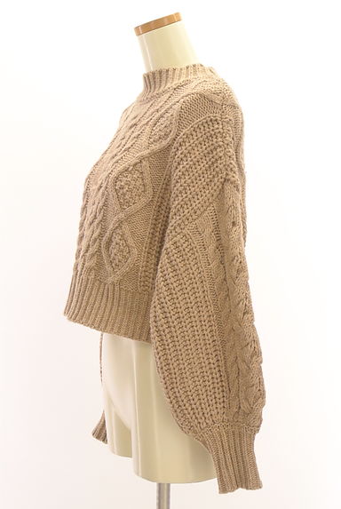 N.Natural Beauty Basic*（エヌ ナチュラルビューティーベーシック）の古着「ボリューム袖ケーブル編みセーター（セーター）」大画像３へ