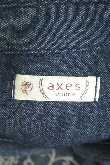 axes femme（アクシーズファム）の古着「ティアードフリル膝上デニムシャツワンピース（ワンピース・チュニック）」大画像６へ