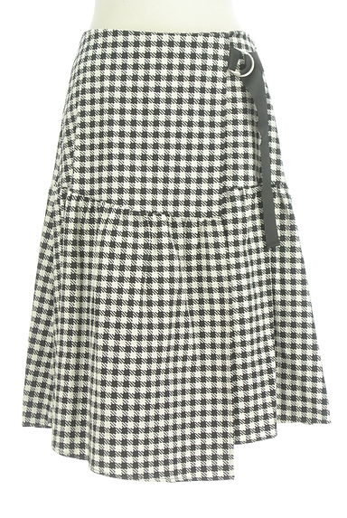 Couture Brooch（クチュールブローチ）の古着「膝下丈ベルト付きチェック柄巻きスカート（ロングスカート・マキシスカート）」大画像１へ
