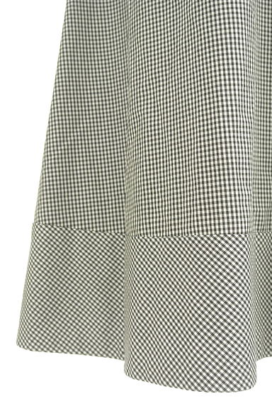 Couture Brooch（クチュールブローチ）の古着「ドッキングベルトチェック柄ミモレスカート（ロングスカート・マキシスカート）」大画像５へ