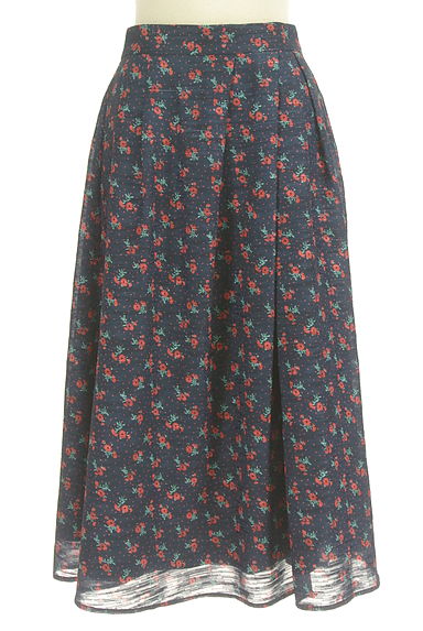Couture Brooch（クチュールブローチ）の古着「花柄ミモレシフォンスカート（ロングスカート・マキシスカート）」大画像１へ