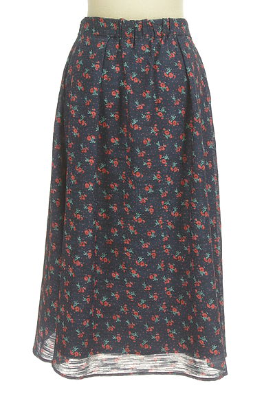 Couture Brooch（クチュールブローチ）の古着「花柄ミモレシフォンスカート（ロングスカート・マキシスカート）」大画像２へ