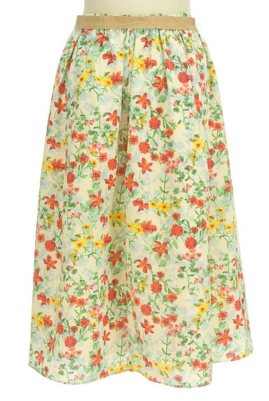 Couture Brooch（クチュールブローチ）の古着「ベルト付き花柄ミディスカート（ロングスカート・マキシスカート）」大画像２へ