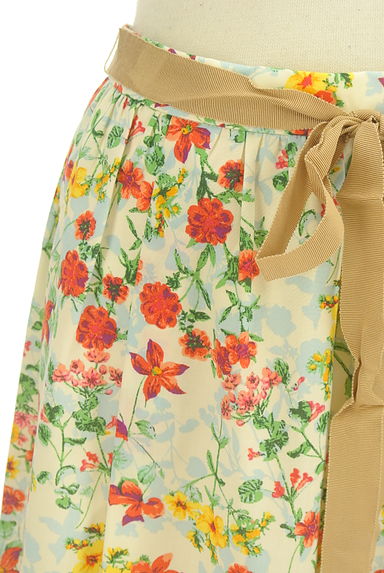 Couture Brooch（クチュールブローチ）の古着「ベルト付き花柄ミディスカート（ロングスカート・マキシスカート）」大画像４へ