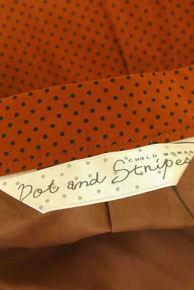 Dot and Stripes CHILD WOMAN（ドットアンドストライプス チャイルドウーマン）の古着「ドット柄タックプリーツミモレスカート（ロングスカート・マキシスカート）」大画像６へ