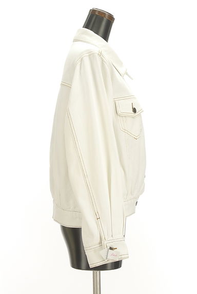 REDYAZEL（レディアゼル）の古着「ボリューム袖白デニムジャケット（ブルゾン・スタジャン）」大画像４へ