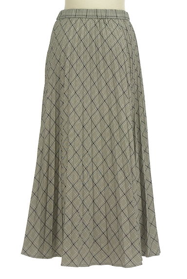 anySiS（エニィスィス）の古着「チェック柄プリーツフレアスカート（ロングスカート・マキシスカート）」大画像２へ