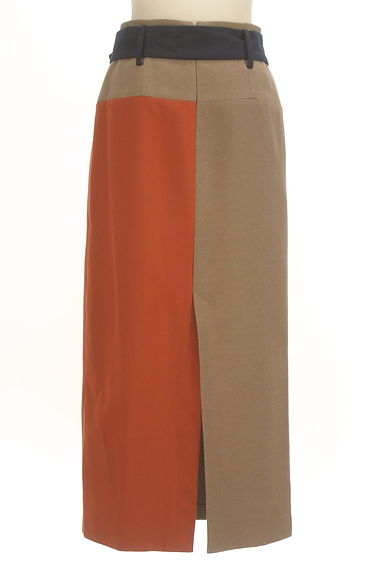 REDYAZEL（レディアゼル）の古着「ベルト付き配色ロングスカート（ロングスカート・マキシスカート）」大画像２へ
