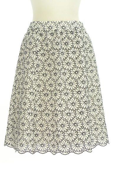 Feroux（フェルゥ）の古着「花柄カットワーク刺繍膝丈スカラップスカート（スカート）」大画像１へ
