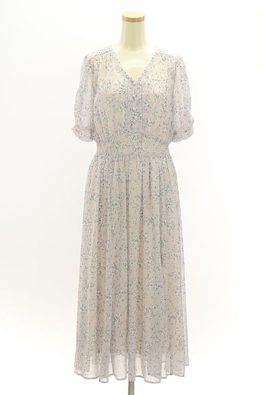 LAISSE PASSE（レッセパッセ）の古着「花柄ロングシフォンワンピース（ワンピース・チュニック）」大画像１へ