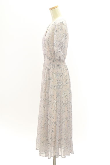 LAISSE PASSE（レッセパッセ）の古着「花柄ロングシフォンワンピース（ワンピース・チュニック）」大画像３へ