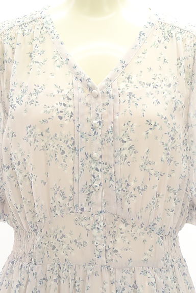 LAISSE PASSE（レッセパッセ）の古着「花柄ロングシフォンワンピース（ワンピース・チュニック）」大画像４へ