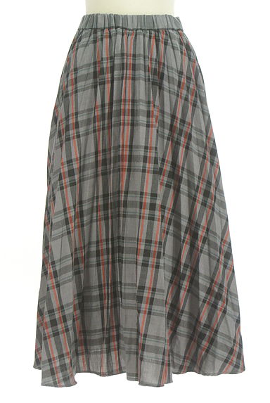 SM2（サマンサモスモス）の古着「チェック柄プリーツボリュームスカート（ロングスカート・マキシスカート）」大画像１へ
