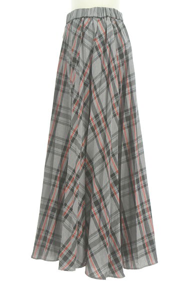 SM2（サマンサモスモス）の古着「チェック柄プリーツボリュームスカート（ロングスカート・マキシスカート）」大画像３へ