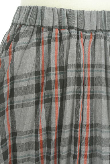 SM2（サマンサモスモス）の古着「チェック柄プリーツボリュームスカート（ロングスカート・マキシスカート）」大画像４へ